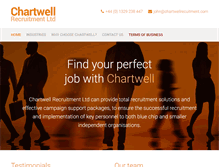 Tablet Screenshot of chartwellrecruitment.com